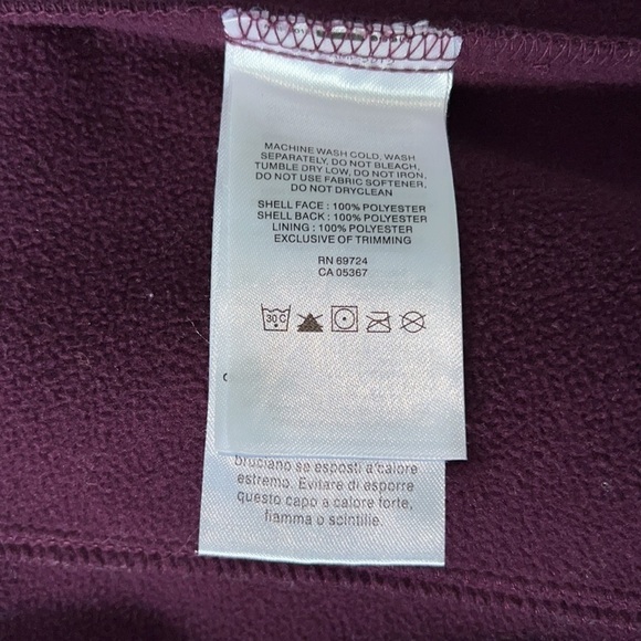 Purple Colombia Jacket full zip size medium fleece lined - Picture 11 of 11